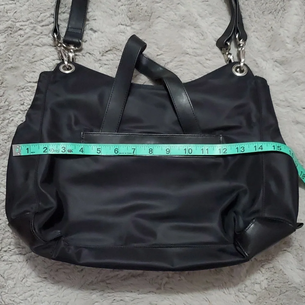 Ecco black nylon material shoulder bag